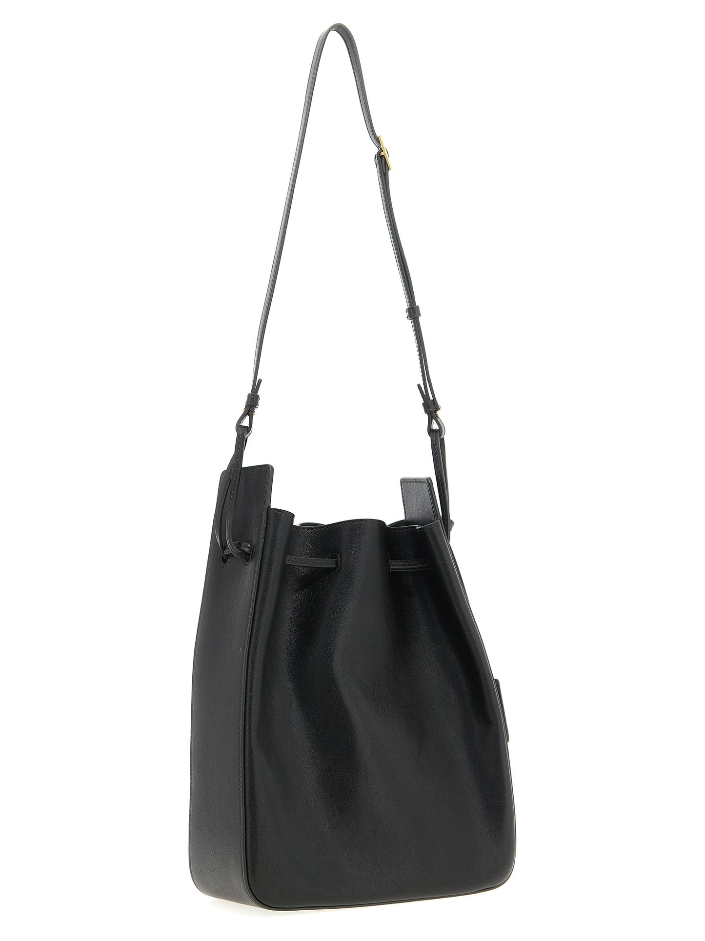Saint Laurent Drawstring Bucket Bag in Black