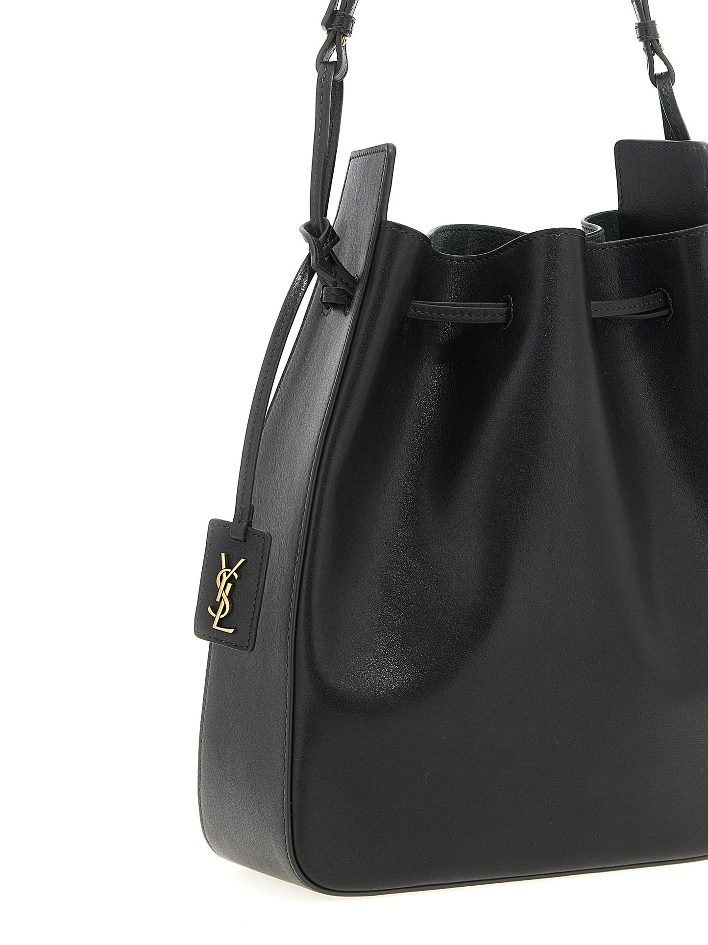 Saint Laurent Drawstring Bucket Bag in Black