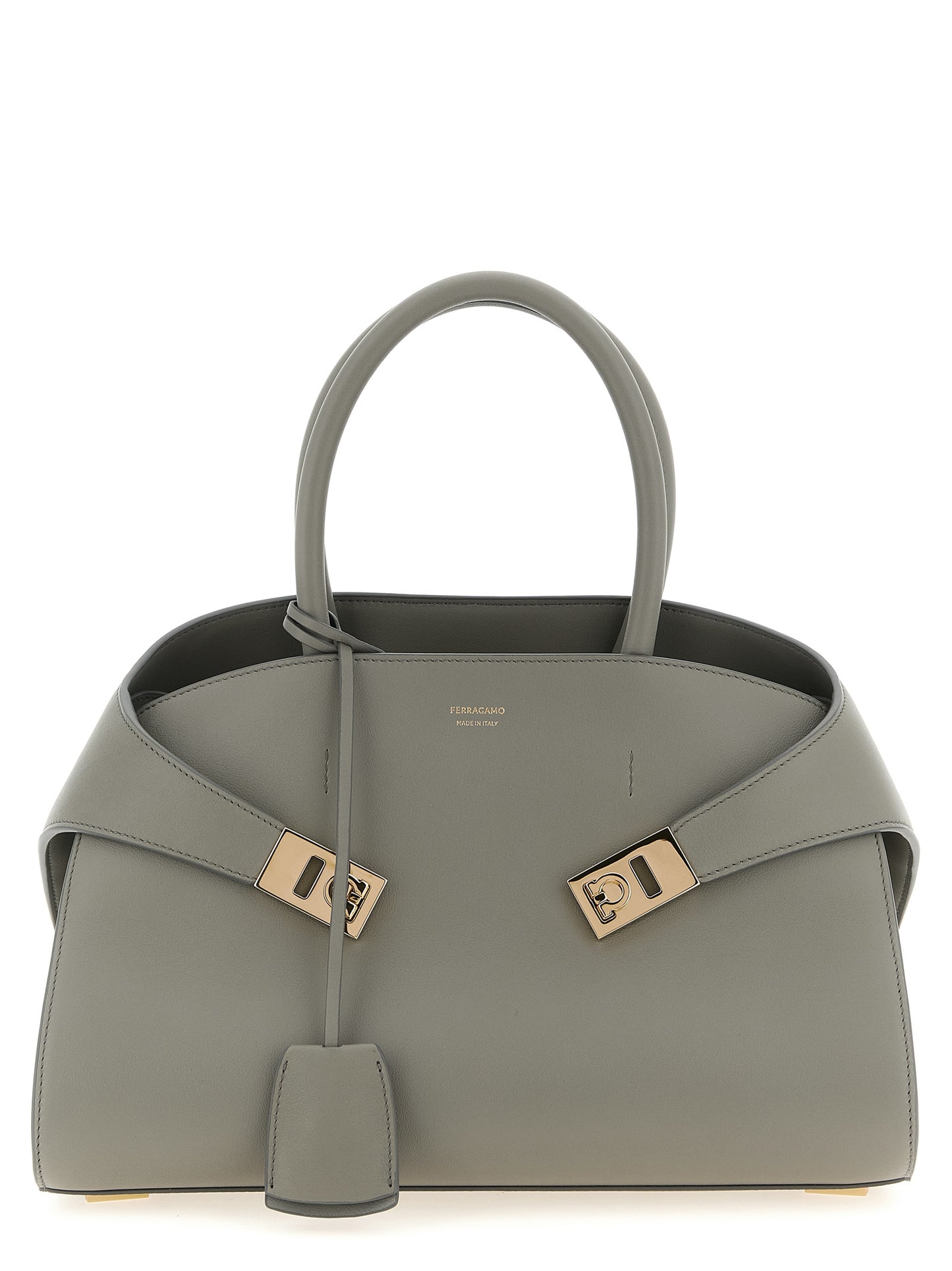 Ferragamo Hug Shoulder Bag in Gray