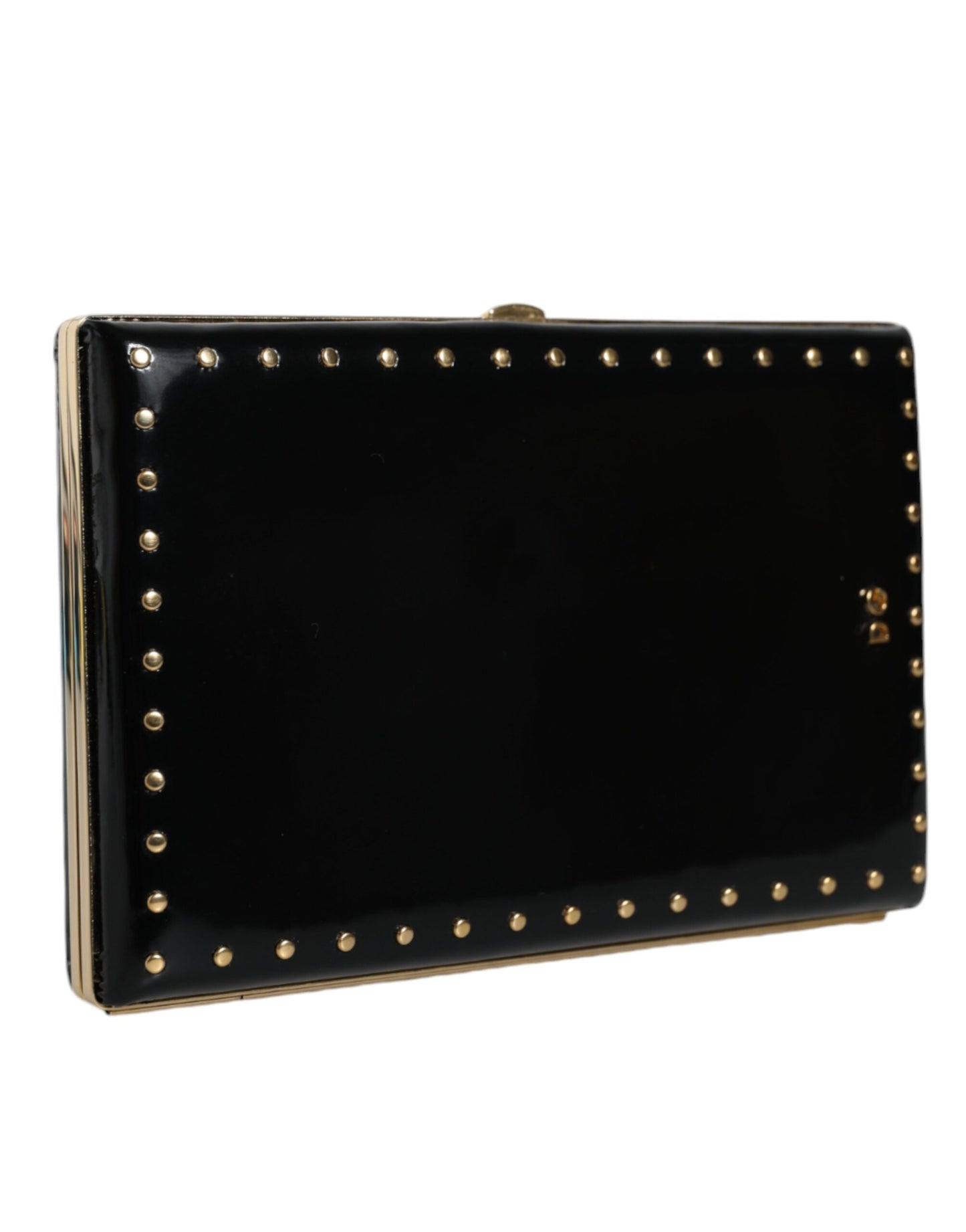Dolce & Gabbana Studded Box – Black Leather Clutch