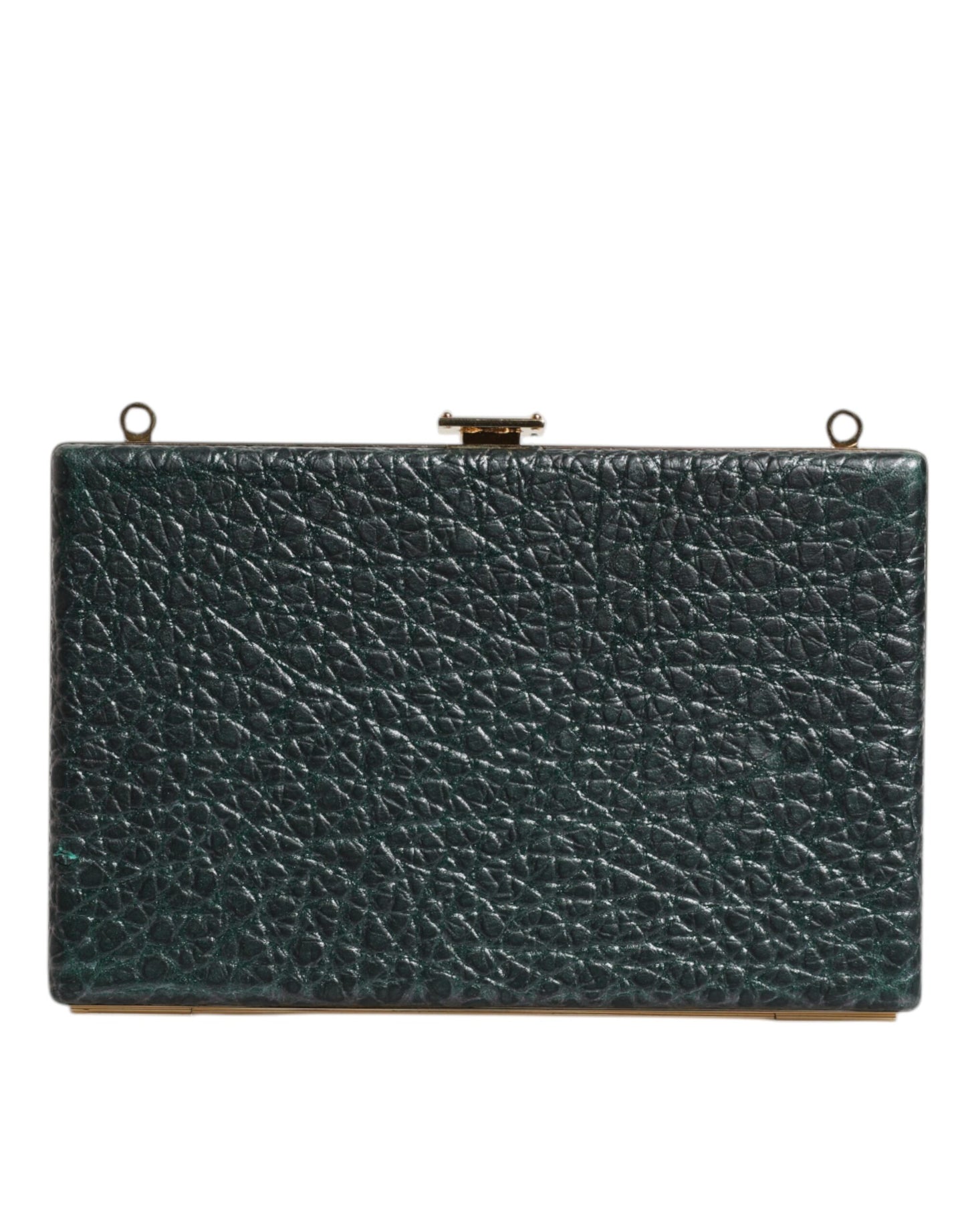 Dolce & Gabbana Box Clutch – Black Leather Bag