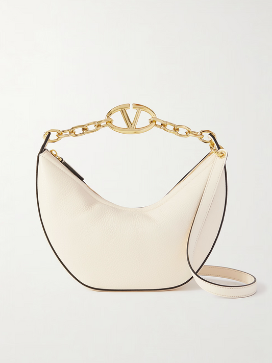 Valentino Garavani VLogo Moon – Black Leather Bag
