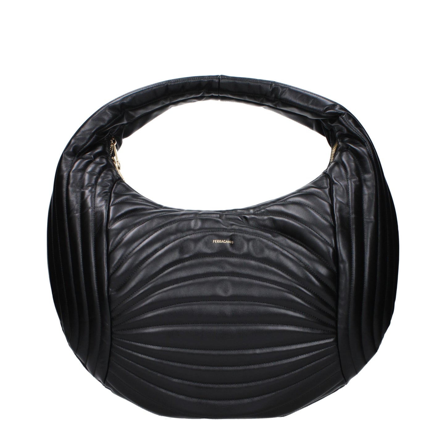 Salvatore Ferragamo Soft Hobo – Black Leather Bag