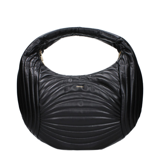 Salvatore Ferragamo Soft Hobo – Black Leather Bag