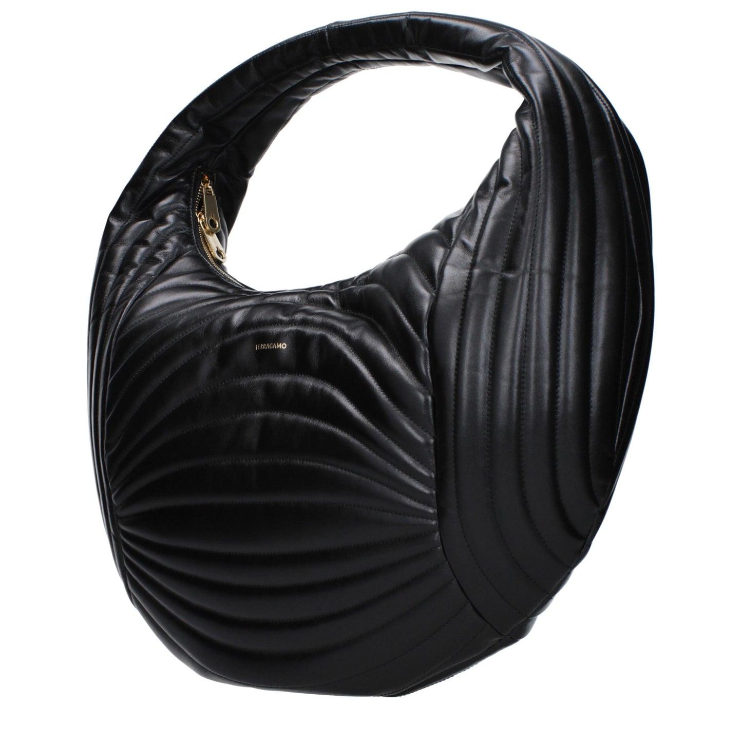 Salvatore Ferragamo Soft Hobo – Black Leather Bag