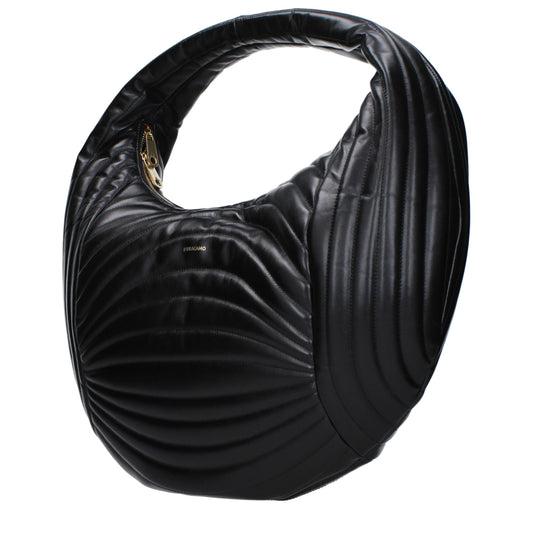 Salvatore Ferragamo Soft Hobo – Black Leather Bag