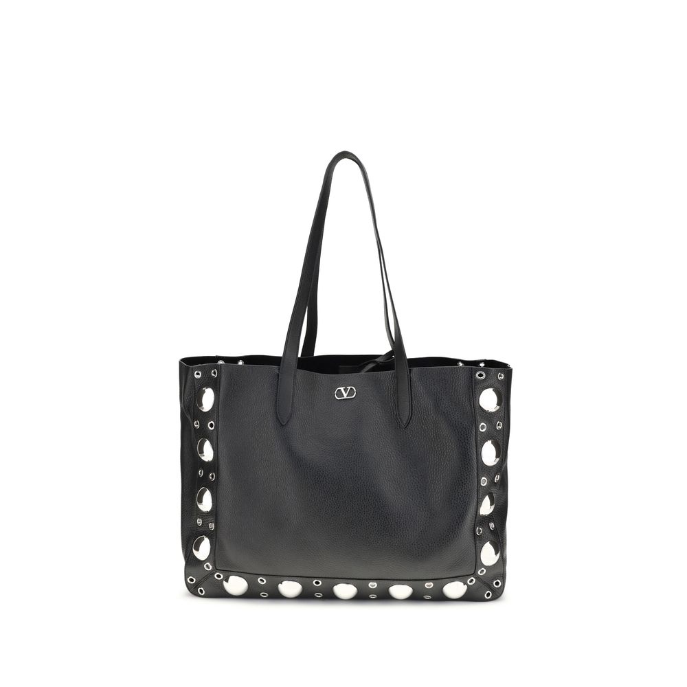 Valentino Garavani VLogo – Black Leather Shoulder Bag