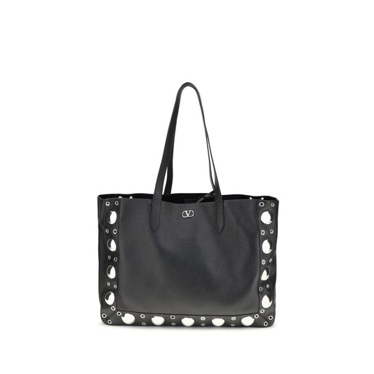 Valentino Garavani VLogo – Black Leather Shoulder Bag