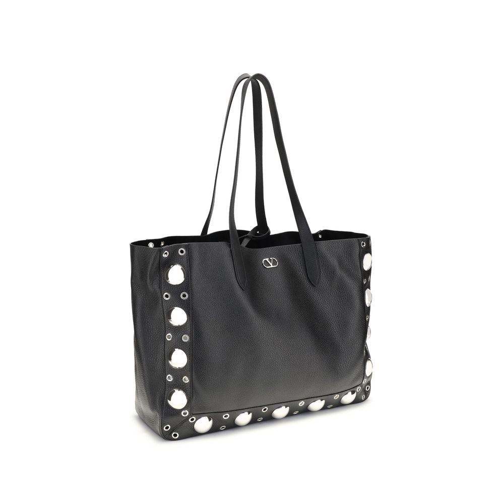 Valentino Garavani VLogo – Black Leather Shoulder Bag