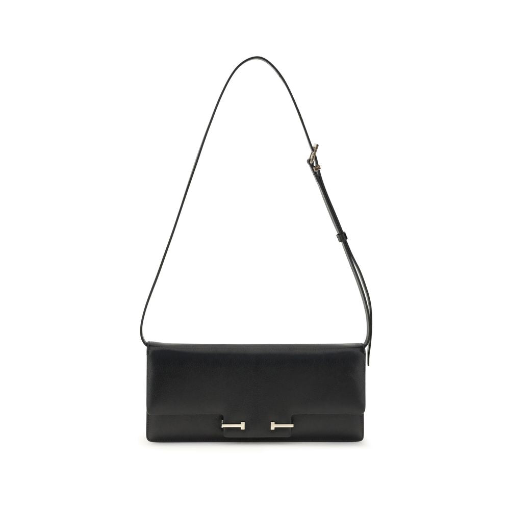 Tom Ford T-Line Shoulder – Black Leather Bag