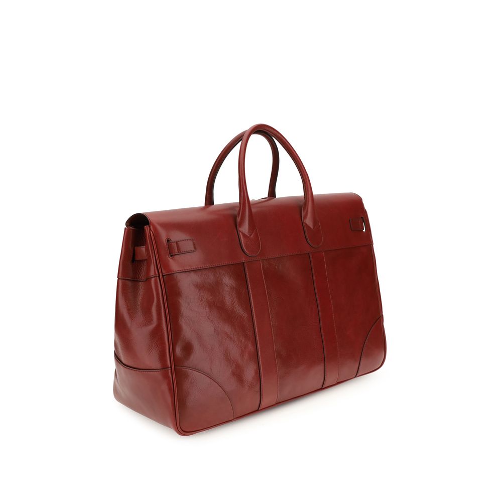 Brunello Cucinelli Holdall – Burgundy Leather Holdall